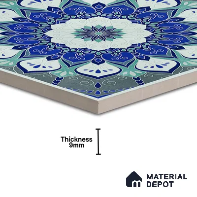 Moroccan Wall & Floor Tile TL 06993   2 ft x 2 ft Vitrified Carving Matte Finish - 9 mm | Suitable For Kitchen, Accent/Feature Wall, Dining Area | Please Expect a Slight Variation of Pattern