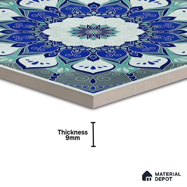 Moroccan Wall & Floor Tile TL 06993   2 ft x 2 ft Vitrified Carving Matte Finish - 9 mm | Suitable For Kitchen, Accent/Feature Wall, Dining Area | Please Expect a Slight Variation of Pattern