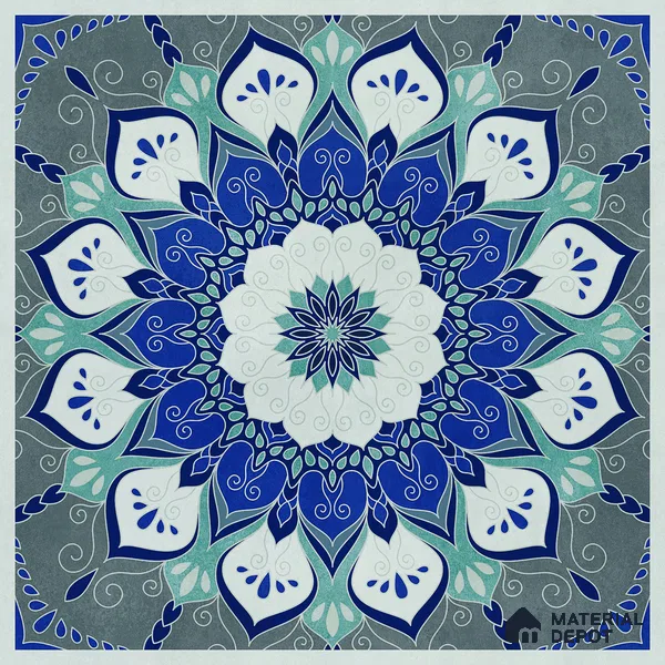 Moroccan Wall & Floor Tile TL 06993   2 ft x 2 ft Vitrified Carving Matte Finish - 9 mm | Suitable For Kitchen, Accent/Feature Wall, Dining Area | Please Expect a Slight Variation of Pattern
