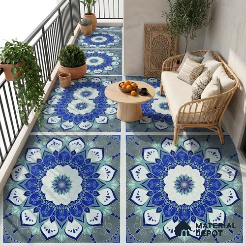 Moroccan Wall & Floor Tile TL 06993 2 ft x 2 ft Vitrified Carving Matte Finish - 9 mm | Suitable For Kitchen, Accent/Feature Wall, Dining Area | Please Expect a Slight Variation of Pattern