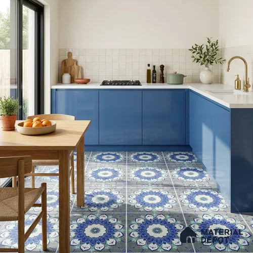 Moroccan Wall & Floor Tile TL 06993 2 ft x 2 ft Vitrified Carving Matte Finish - 9 mm | Suitable For Kitchen, Accent/Feature Wall, Dining Area | Please Expect a Slight Variation of Pattern | Image 09