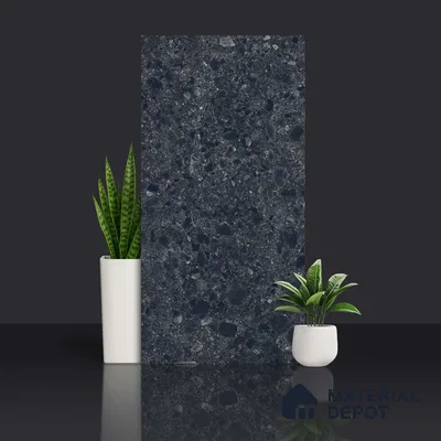Black Stone Floor & Wall Tile TL 06997 Prestige Ceppo Nero 2 ft x 4 ft Vitrified Carving Matte Finish - 9 mm | 4 Random Design | Suitable for Living Room, Bedroom, Bathroom