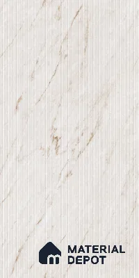 Marble & Punch Calacatta Wall Tile TL 07001 Ivory Beige 4 ft x 2 ft Matte Finish Vitrified Tile - 9 mm | 8 Random Designs | Suitable for Living Room, Dining, Feature / Accent Walls