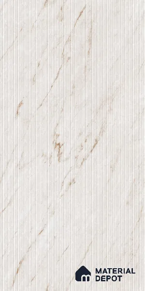 Marble & Punch Calacatta Wall Tile TL 07001 Ivory Beige 4 ft x 2 ft Matte Finish Vitrified Tile - 9 mm | 8 Random Designs | Suitable for Living Room, Dining, Feature / Accent Walls