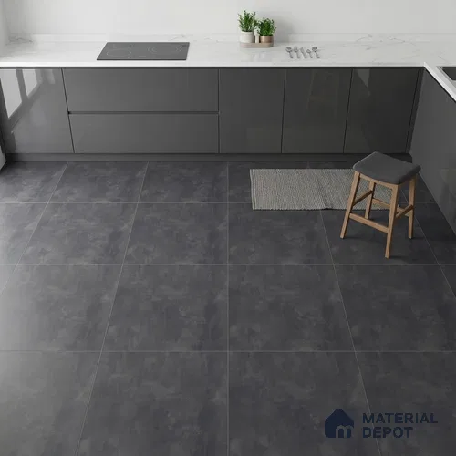 Grey Cement Wall & Floor Tile TL 07005 2 ft x 2 ft Vitrified Carving Matte Finish - 9 mm | 3 Random Design | Suitable for Living Room, Bedroom, Bathroom