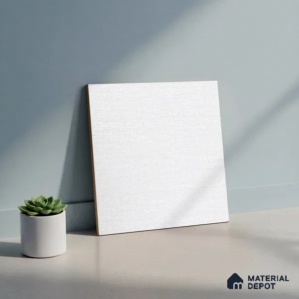 Beige Wood Floor Tile TL 07011 1 ft x 1 ft Ceramic Carving Matte Finish - 9 mm | Suitable for Living Room, Bedroom, Bathroom