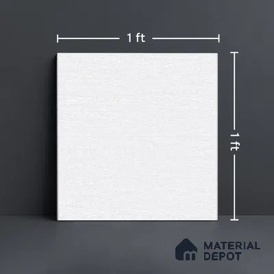 Beige Wood Floor Tile TL 07011   1 ft x 1 ft Ceramic Carving Matte Finish - 9 mm | Suitable for Living Room, Bedroom, Bathroom