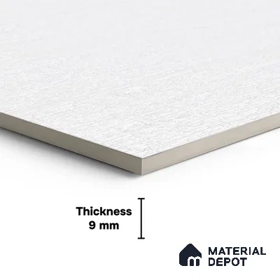 Beige Wood Floor Tile TL 07011   1 ft x 1 ft Ceramic Carving Matte Finish - 9 mm | Suitable for Living Room, Bedroom, Bathroom