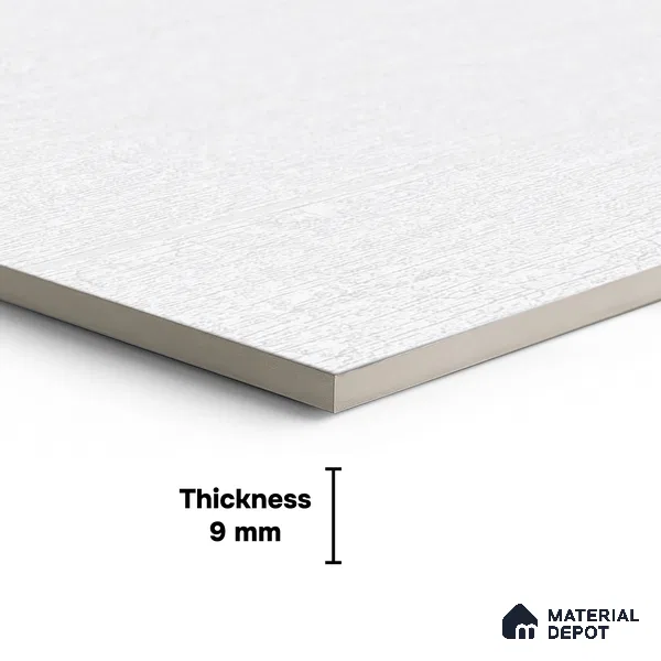 Beige Wood Floor Tile TL 07011 1 ft x 1 ft Ceramic Carving Matte Finish - 9 mm | Suitable for Living Room, Bedroom, Bathroom