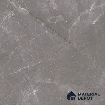 Grey Marble Floor Tile TL 07017   1 ft x 1 ft Ceramic Carving Matte Finish - 9 mm | Suitable for Living Room, Bedroom, Bathroom