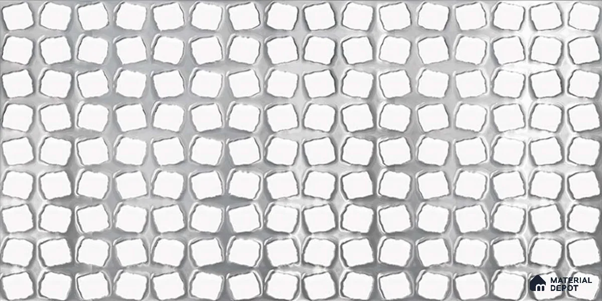Black Metallic Wall Tile TL 07023 2 ft x 1 ft Ceramic Carving Metallic Finish - 9 mm | Suitable for Living Room, Bedroom, Bathroom