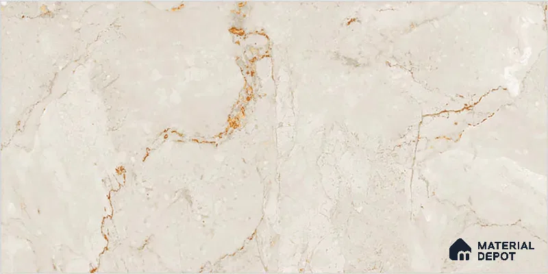 Beige Marble Wall Tile TL 07024 2 ft x 1 ft Ceramic Carving Satin Finish - 9 mm | Suitable for Living Room, Bedroom, Bathroom