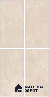 Beige Marble Wall & Floor Tile TL 07027 B Gravier Montana Creamstone 5.2 ft x 2.6 ft Vitrified Glossy Finish - 9 mm | Suitable for Living Room, Bedroom, Bathroom