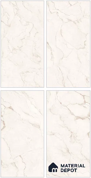 Beige Marble Wall & Floor Tile TL 07030 B Gravier Serene Crema 5.2 ft x 2.6 ft Vitrified Glossy Finish - 9 mm | Suitable for Living Room, Bedroom, Bathroom