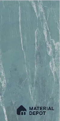 Blue Marble Wall & Floor Tile TL 07031 Gravier Aqua Mirage 5.2 ft x 2.6 ft Vitrified Carving Matte Finish - 9 mm | Suitable for Living Room, Bedroom, Bathroom