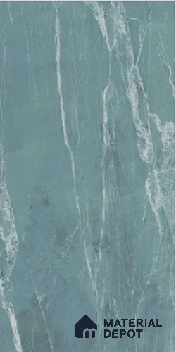 Blue Marble Wall & Floor Tile TL 07031 Gravier Aqua Mirage 5.2 ft x 2.6 ft Vitrified Carving Matte Finish - 9 mm | Suitable for Living Room, Bedroom, Bathroom