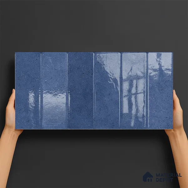 Blue Stone Wall Tile TL 07032 2 ft x 1 ft Ceramic Glossy Finish - 9 mm | Suitable for Living Room, Bedroom, Bathroom