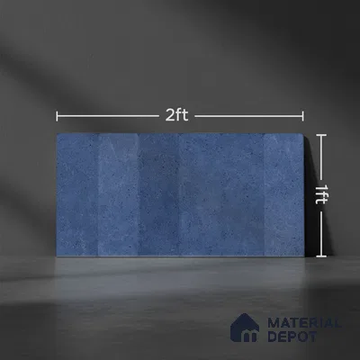 Blue Stone Wall Tile TL 07032 2 ft x 1 ft Ceramic Glossy Finish - 9 mm | Suitable for Living Room, Bedroom, Bathroom