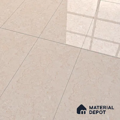 Marble Crema Marfil Wall & Floor Tile TL 07033 Sand Beige 4 ft x 2 ft Glossy Finish Vitrified Tile - 9 mm | 6 Random Designs | Suitable For Living Room, Bedroom, Dining