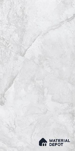 Marble Carrara Wall & Floor Tile TL 07035 Light Grey 4 ft x 2 ft Glossy Finish Vitrified Tile - 9 mm | 4 Random Designs | Suitable For Living Room, Bedroom, Dining