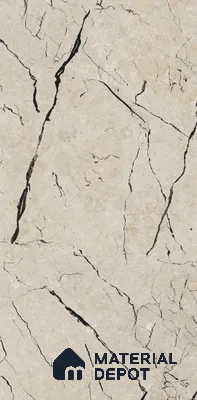 Marble Wall & Floor Tile TL 07041 Beige 4 ft x 2 ft Glossy Finish Vitrified Tile - 9 mm | 6 Random Designs | Suitable For Living Room, Bedroom, Dining