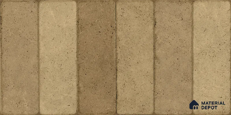 Beige Stone Wall Tile TL 07046 2 ft x 1 ft Ceramic Glossy Finish - 9 mm | Suitable for Living Room, Bedroom, Bathroom