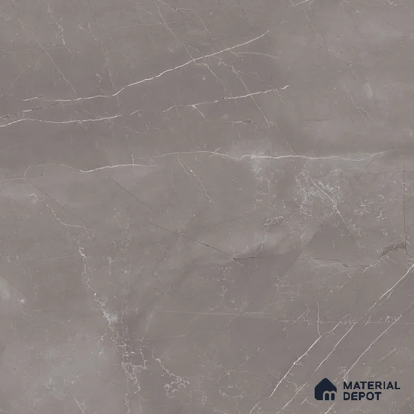 Marble Tundra Grey Wall & Floor Tile TL 07057 Stone Grey 4 ft x 2 ft Glossy Finish Vitrified Tile - 9 mm | 5 Random Designs | Suitable For Living Room, Bedroom, Dining