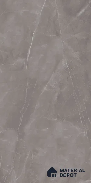 Marble Tundra Grey Wall & Floor Tile TL 07057 Stone Grey 4 ft x 2 ft Glossy Finish Vitrified Tile - 9 mm | 5 Random Designs | Suitable For Living Room, Bedroom, Dining