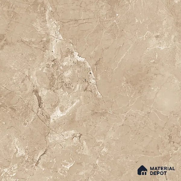 Marble Crema Marfil Wall & Floor Tile TL 07058 Sand Beige 4 ft x 2 ft Glossy Finish Vitrified Tile - 9 mm | 5 Random Designs | Suitable For Living Room, Bedroom, Dining