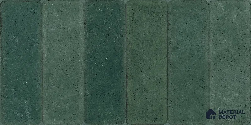 Green Stone Wall Tile TL 07059 2 ft x 1 ft Ceramic Glossy Finish - 9 mm | Suitable for Bedroom, Bathroom