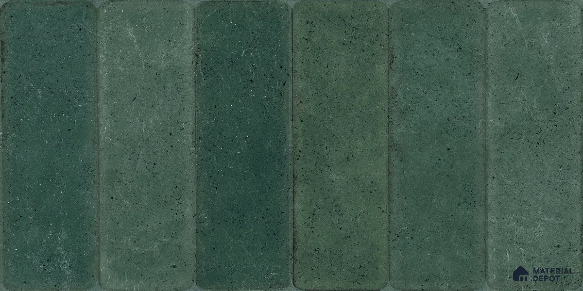 Green Stone Wall Tile TL 07059 2 ft x 1 ft Ceramic Glossy Finish - 9 mm | Suitable for Bedroom, Bathroom