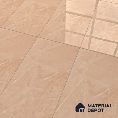 Marble Crema Marfil Wall & Floor Tile TL 07065 Camel Beige 4 ft x 2 ft Glossy Finish Vitrified Tile - 9 mm | 5 Random Designs | Suitable For Living Room, Bedroom, Dining