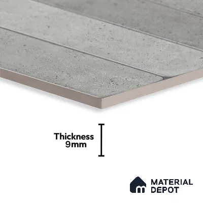 Grey Stone Wall Tile TL 07067 2 ft x 1 ft Ceramic Glossy Finish - 9 mm | Suitable for Living Room, Bedroom, Bathroom