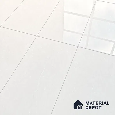 Marble Carrara Wall & Floor Tile TL 07069 Off-White 4 ft x 2 ft Glossy Finish Vitrified Tile - 9 mm | 6 Random Designs | Suitable For Living Room, Bedroom, Dining