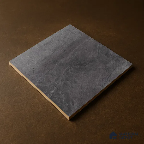 Stone Look Parking Floor Tile TL 07077 Quartzite Nero 400 x 400 mm Anti Skid Tiles Vitrified Matte Finish - 12 mm | Suitable for Heavy Duty Parking, Terrace & Balcony | Pattern Alignment May Vary | 2-3 mm Spacer is Mandatory