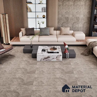 Stone Floor & Wall Tile TL 07081 Canberra Beige 4 ft x 2 ft Matte Finish Vitrified Tile - 9 mm | 4 Random Design | Suitable For living Room, Bedroom, Bathroom | Random Designs