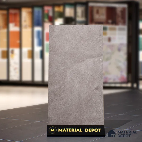 Stone Floor & Wall Tile TL 07084 Canberra Smoke 4 ft x 2 ft Matte Finish Vitrified Tile - 9 mm | 4 Random Design | Suitable For living Room, Bedroom, Bathroom | Random Designs