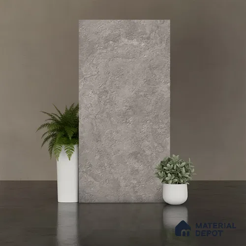 Stone Floor & Wall Tile TL 07085 E Unika Kemberg Gris 4 ft x 2 ft Matte Finish GVT Vitrified Tile - 9 mm | 4 Random Design | Suitable For living Room, Bedroom, Bathroom | Random Designs