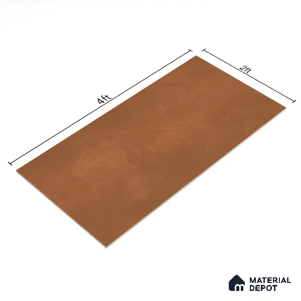 Terracotta Floor & Wall Tile TL 07086 Malaga Cotto 4 ft x 2 ft Matte Finish Vitrified Tile - 9 mm | 4 Random Design | Suitable For living Room, Bedroom, Bathroom | Random Designs