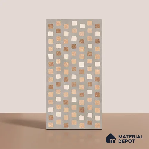 Stone Wall & Floor Tile TL 07089 C Capsule Malaga Sand 4 ft x 2 ft Matte Finish Vitrified Tile - 9 mm | 4 Random Design | Suitable For living Room, Bedroom, Bathroom