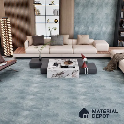 Stone Floor & Wall Tile TL 07090 Malaga Sky 4 ft x 2 ft Matte Finish Vitrified Tile - 9 mm | 4 Random Design | Suitable For living Room, Bedroom, Bathroom | Random Designs