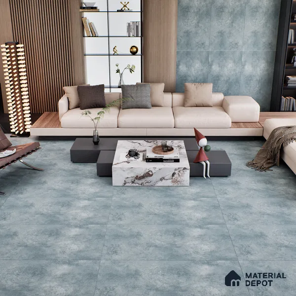 Stone Floor & Wall Tile TL 07090 Malaga Sky 4 ft x 2 ft Matte Finish Vitrified Tile - 9 mm | 4 Random Design | Suitable For living Room, Bedroom, Bathroom | Random Designs