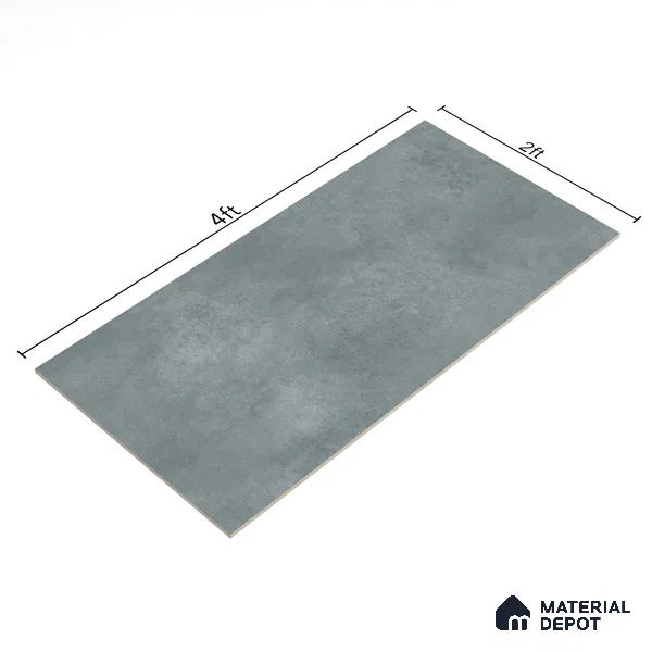 Stone Floor & Wall Tile TL 07090 Malaga Sky 4 ft x 2 ft Matte Finish Vitrified Tile - 9 mm | 4 Random Design | Suitable For living Room, Bedroom, Bathroom | Random Designs