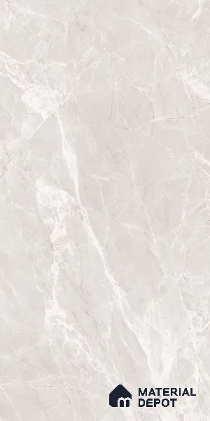 Marble Tundra Grey Wall & Floor Tile TL 07091 B Dove Grey 4 ft x 2 ft Glossy Finish Vitrified Tile - 9 mm | 4 Random Designs | Suitable For Living Room, Bedroom, Dining