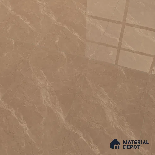 Marble Emperador Wall & Floor Tile TL 07092 B Oak Brown 4 ft x 2 ft Glossy Finish Vitrified Tile - 9 mm | 4 Random Designs | Suitable For Living Room, Bedroom, Dining