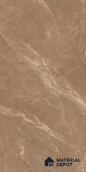 Marble Emperador Wall & Floor Tile TL 07092 Oak Brown 4 ft x 2 ft Matte Finish Vitrified Tile - 9 mm | 4 Random Designs | Suitable For Living Room, Bedroom, Kitchen