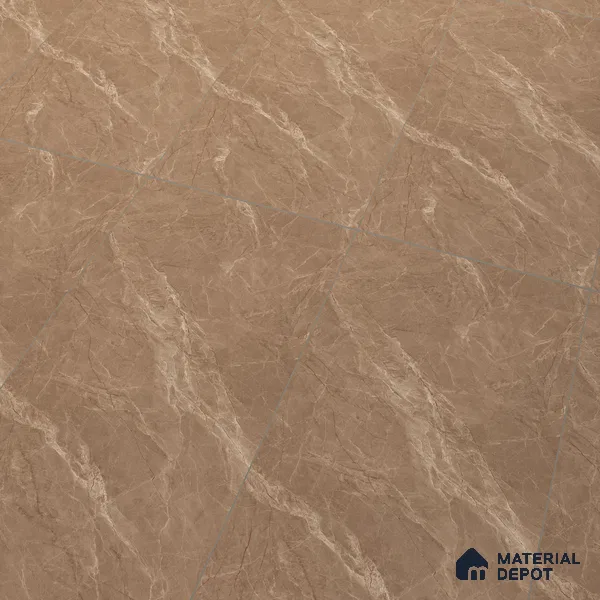 Marble Emperador Wall & Floor Tile TL 07092 Oak Brown 4 ft x 2 ft Matte Finish Vitrified Tile - 9 mm | 4 Random Designs | Suitable For Living Room, Bedroom, Kitchen