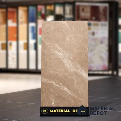 Marble Emperador Wall & Floor Tile TL 07092 Oak Brown 4 ft x 2 ft Matte Finish Vitrified Tile - 9 mm | 4 Random Designs | Suitable For Living Room, Bedroom, Kitchen