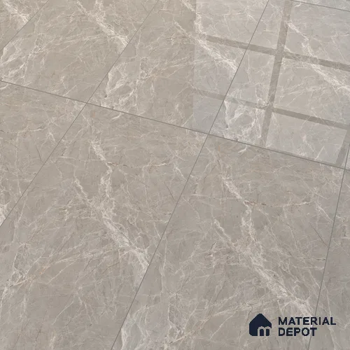 Marble Floor & Wall Tile TL 07093 B Balki Grey 4 ft x 2 ft Glossy Finish Vitrified Tile - 9 mm | 4 Random Design | Suitable For living Room, Bedroom, Bathroom | Image 5