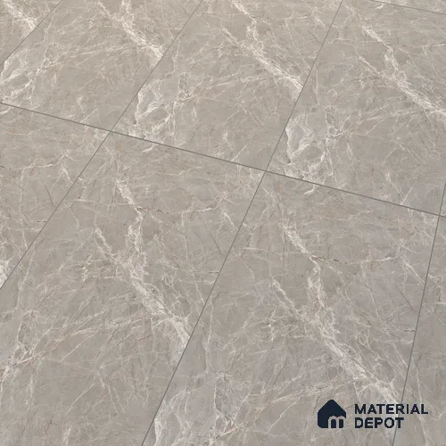 Marble Look Floor & Wall Tile TL 07093 Balki Grey 4 ft x 2 ft Matte Finish Vitrified Tile - 9 mm | 4 Random Design | Suitable For living Room, Bedroom, Bathroom | Random Designs